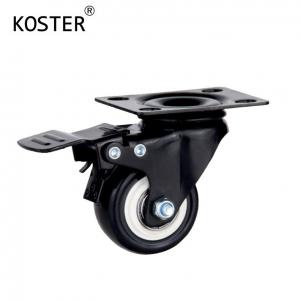 China Smooth Rolling Industry Wheel Barrow Black Polyurethane Caster Wheel for Heavy Duty on sale
