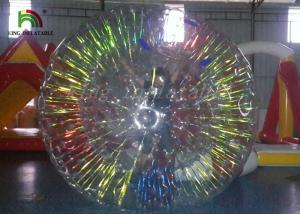 Quality Shining Zorb / Clear Inflatable Coloful Shining Flash Roller Ball For Grassplot rolling for sale