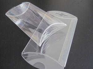 China gift box wholesale clear PVC box small pillow shape die cut  box on sale