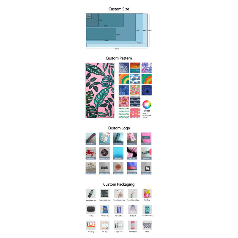 RPET Waffle Microfiber Custom Embroidered Beach Towels Blankets Sample Free