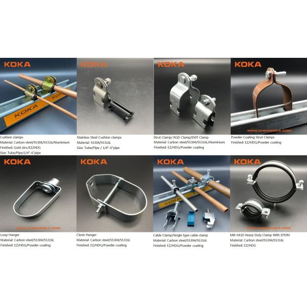 Pre-galvanized 1-1/2'' Strut Cushion Clamp for Pipe