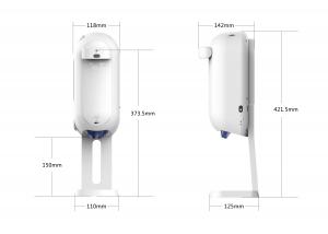 Quality 1100ml Wall Mounted Liquid Soap Dispenser with Automatic Thermometer for sale