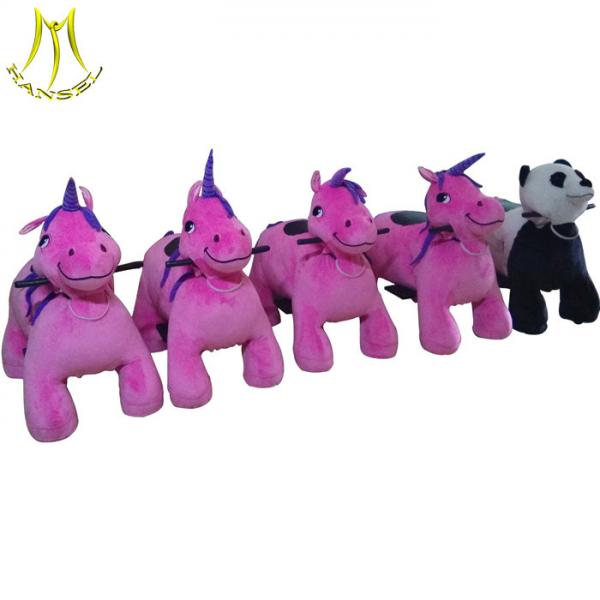 Buy Hansel electronic fun animal games kids ride unicorn plush toy for park at wholesale prices