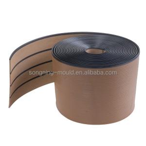 Quality Enhance Your Marine Experience with 190mm*5mm Synthetic Teak Boat Rubber Floor for sale