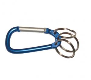 Quality D Shaped Aluminum Carabiner Keychain 3 Keyring Type Backpack Snap Hook Keychain for sale