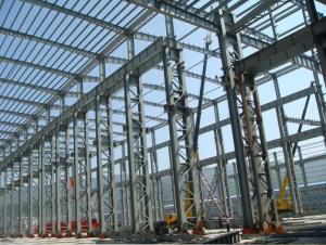 China Dual Arc Double Wire Welded Beams Fabricated Structural Steel Railway Station on sale