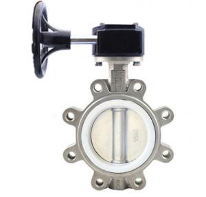 Quality Mirror Epdm Lined Dn10 Cast Iron Flange Butterfly Valve With Handle Lever for sale