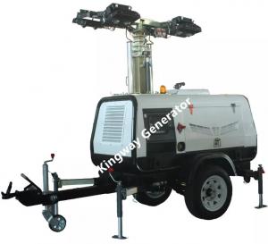 Quality Hydraulic Light Tower With Metal Halide Kubota Engine For Construction Site for sale