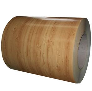Quality HDP Printech Color Coated Coil Wood Grain PPGI Coil Sheet for sale