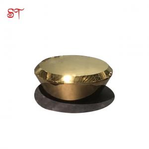 Quality Modern Style  Luxury Gold Bronze Round Top Coffee Table Hotel Living Room High Fashion Furniture Statues for sale