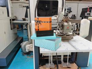 China Rigid Food Preium Shoe Box Making Machine 0.12mm Visual Positioning on sale