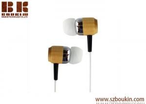 Quality 3.5mm stereo jack plug cute wired wood headphones earphone without mic for sale