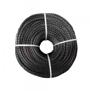 China 6mm 100m Black Glider Towing UHMWPE Fiber Rope Superior Fatigue Resistance on sale