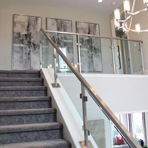 Quality Outdoor Stairs 304 316 Stainless Steel Handrail Glass Railing for sale