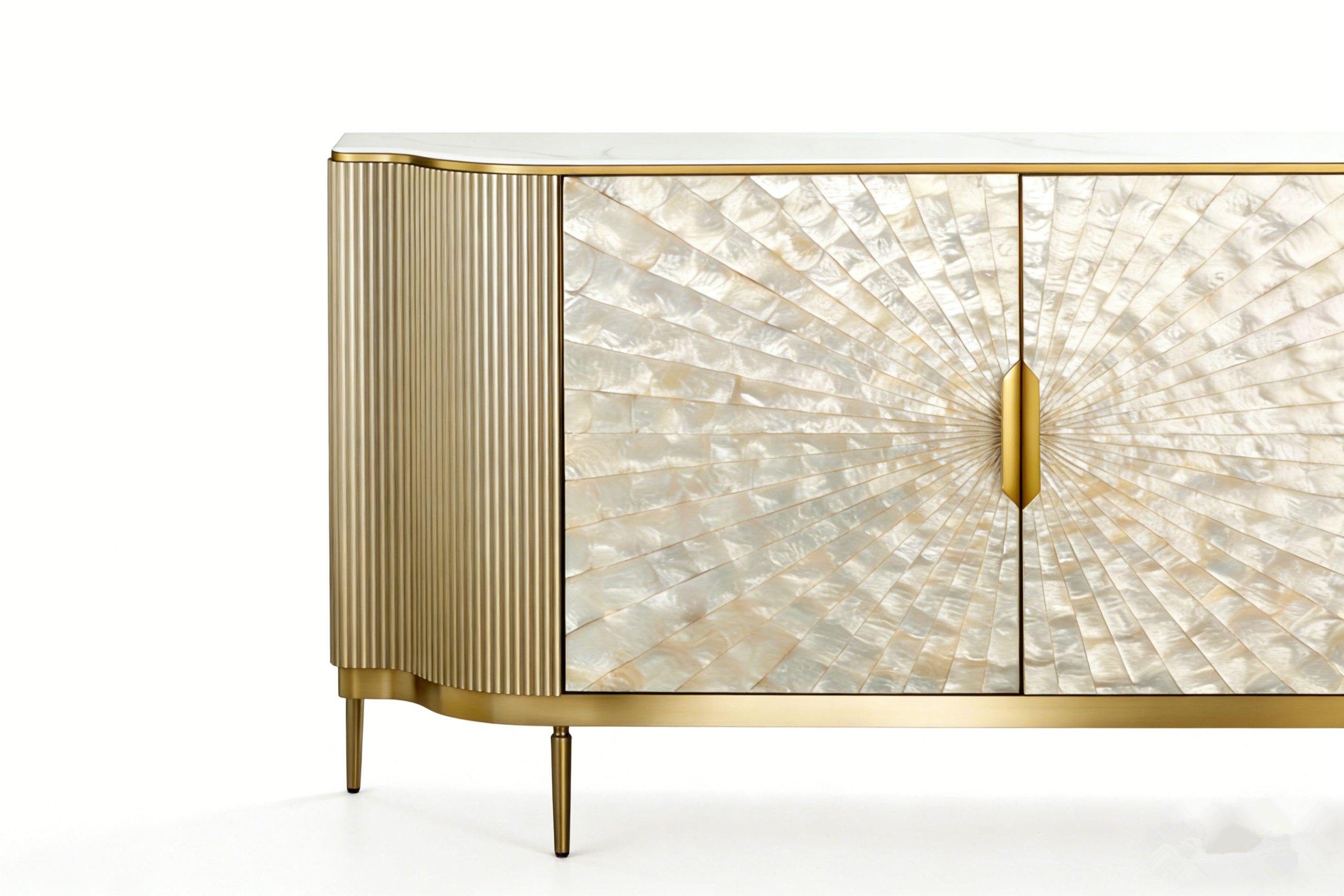 Modern Luxury Buffet Sideboard for Dining Room and Kitchen Rustic Style Wood Furniture for Home Use in Dining Room