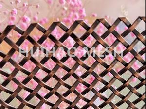 Quality 42% Open Area Antique Bronze Decorative Steel Wire Mesh Ss 304 For Furniture Cabinet Door for sale