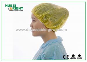 Quality Hotel use Waterproof Disposable Plastic Shower Caps Colored Free Size for Factory/Food processing for sale
