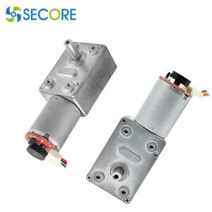 Quality Hall Encoder Dc Worm Gear Motor 180rpm 24V Dual Phase 12W With Self Lock for sale