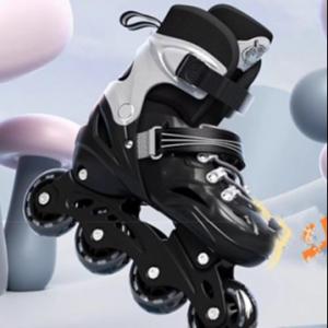 Quality Black Multi Scene Skating Shoes 4 Wheel Multifunctional With PVC Outsole for sale