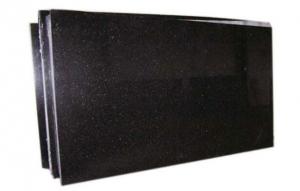 Quality Dramatic Design Black Galaxy Granite Slab For Kitchen Countertop / Island Top for sale