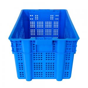 Quality Plastic Mesh Crate Nest Stack Vented Plastic Basket for Turnover Storage Customized Logo for sale