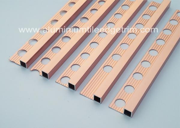 Buy Durable 10mm Metal Square Edge Tile Trim For Counter Top Or Window Sill at wholesale prices