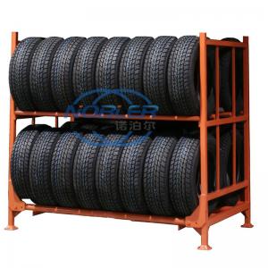 China Stacking Container Display Fabric Roll Textile Tire Rack Portable on sale