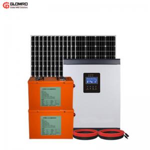 China Single Crystal Solar Energy PV System 12V 24V Monitoring Charging Panel Battery Home System on sale