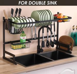 Quality 2 Tier Height 52cm Drying Rack , Dish Rack Over Sink For Dish Bowl Chopsticks for sale