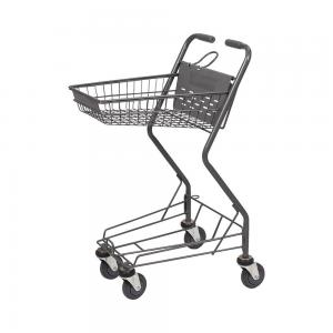 Quality Japan Style Gray Supermarket Trolley Cart Grocery Store Shopping Cart CE for sale