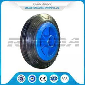 Quality Plastic Rim Solid Rubber Wheels SGS , Elastic Solid Rubber Tires For Lawn Carts for sale