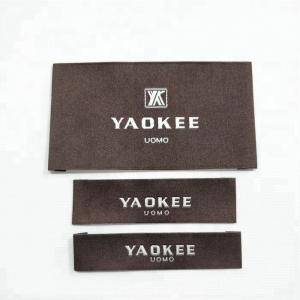 Quality Garment labels and tags, brand name 100% polyester fabric woven labels for clothing with wash instruction for sale