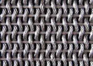 China Stainless Steel Woven Decorative Metal Wire Mesh For Room Space Divider on sale