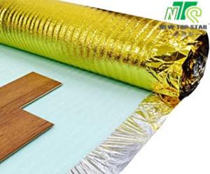 Quality Gold Vapor Hardwood Flooring Underlayment , Polyethylene Foam Solid Wood Floor Underlay for sale