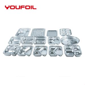Quality Takeout  Multiple Cavities Disposable Aluminum Foil Pan Insulation Preservation for sale