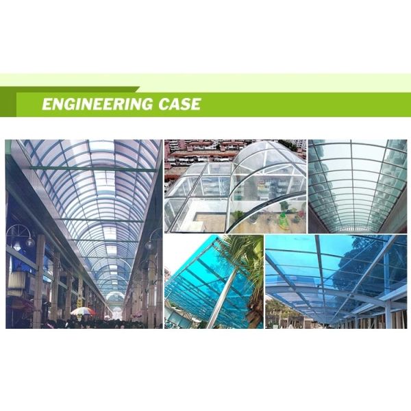Greenhouse Roofing Polycarbonate Sun Sheets 4mm-20mm Thickness