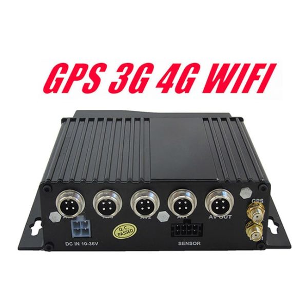 Linux 3G Network Multi Channel Car DVR , 4 Pin Aviation Male Connector Mobile Car DVR