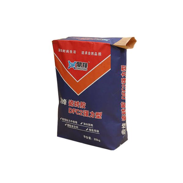 Multiwall Kraft Paper Sacks Block Bottom Valve Bag For Tile Adhesive