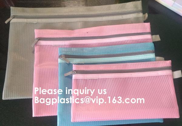 Buy A4 Office File Folder Zip Lock Mesh Color Package Clear PVC Document Bag,File Folder Mesh Document Bag Clear Bag Button at wholesale prices