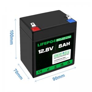 Quality Rechargeable 12V 8Ah LiFePO4 Battery LFP For Solar Power Lighting Power for sale