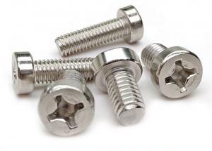 Quality Anti Corrosion SS Cross Recessed Screw , Fully Threaded Cheese Head Screw for sale