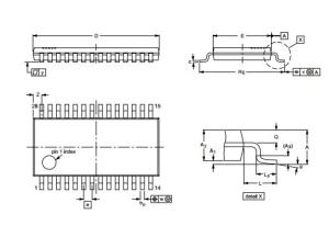 Integrated Circuit Chip Dual UART with I2C-bus/SPI interface, 64 bytes of transmit and receive FIFO SC16IS752IPW  SOP