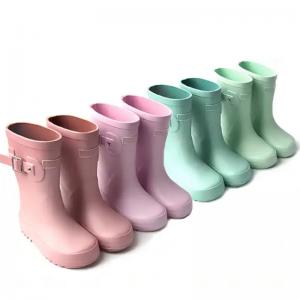 Quality Wellington Style Waterproof Rain Boots Cutsom Color Half Tube Rubber for sale