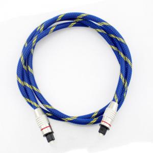 Quality Optical Digital Audio Cable  Male to Male Gold Plated Knited Blue Rope 5.1 for Home Theater Soundbar for sale