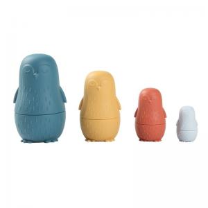 Quality Baby Toys Bpa Free Teether Customized Montessori Russia Silicone Nesting Doll for sale
