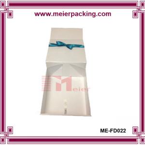 Quality New product packaging cardboard white glossy wedding paper gift box with ribbon ME-FD022 for sale