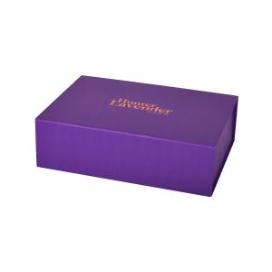 Quality Recyclable Clothing Cardboard Box , Purple Corrugated Boxes With Rose Gold Foil for sale