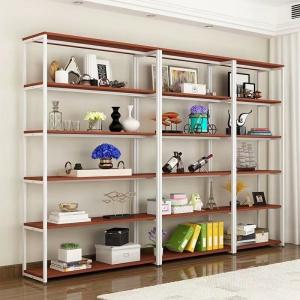 China Carbon Steel Metal Frame Wood Shelves Grocery Store Acrylic Display Shelf on sale