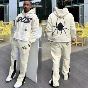 China                  100% Cotton Custom Sweat Suits Two Piece Oversized Men Hoodie French Terry Oversized Puff Print Tracksuit for Men              on sale