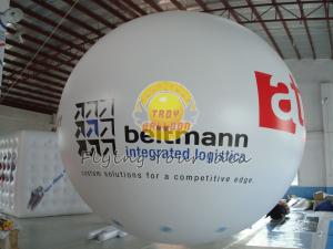 Quality White Dia 4m inflatable advertising helium balloons with 0.20mm PVC Material for Promotion for sale